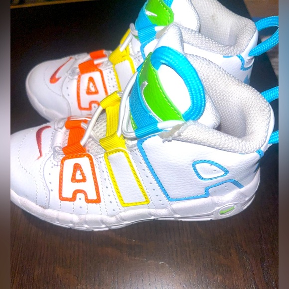Nike uptempo rainbow size 9C - Picture 1 of 8
